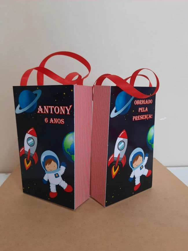 Sacolinhas Personalizadas Astronauta para Lembrancinhas
