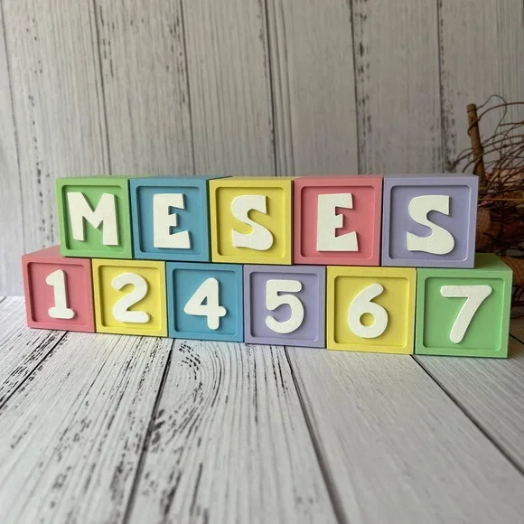 Cubos Mesversário 6x6cm Ts - Bebês