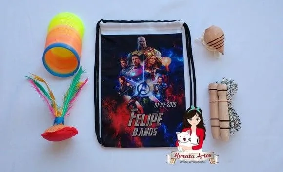 Mochila Boa Infância Tema Vingadores Ultimato