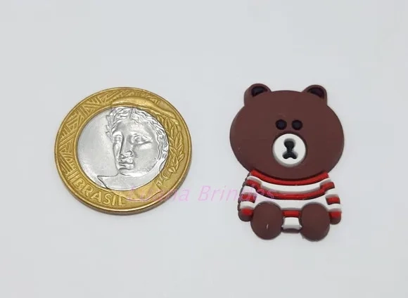 Aplique de Urso emborrachado - pct com 7 unidades