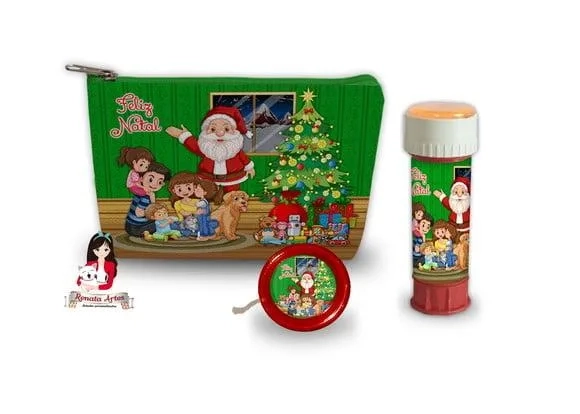 Necessaire com Ioiô e Bolhas de Sabão Natal 2025