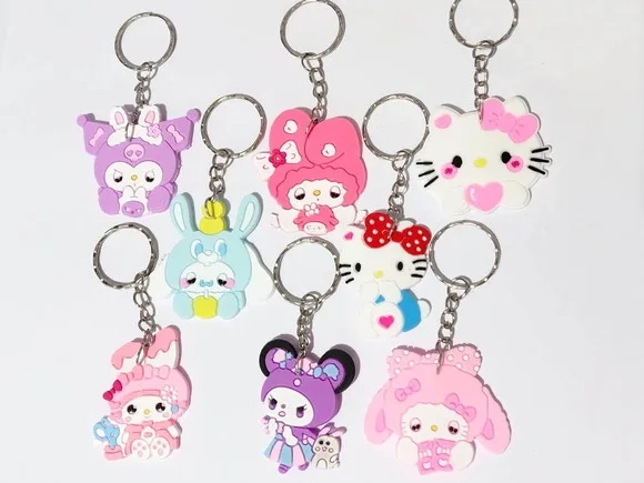 Chaveiro Turma Hello Kitty 5cm Pacote com 8 Unidades