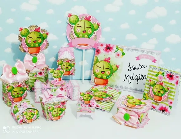 Kit 60 Lembrancinhas Cactos