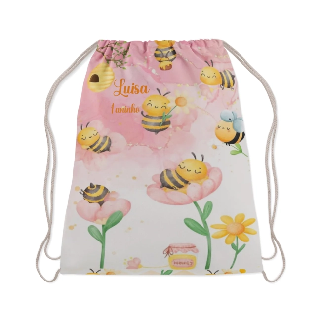 Mochilinha Personalizada Abelhinha