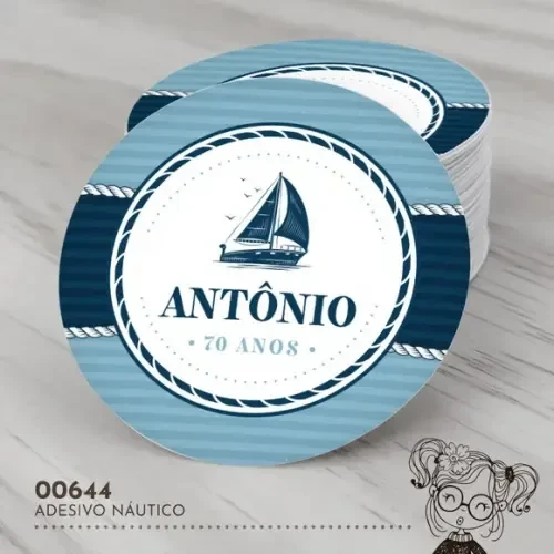 Adesivo Redondo Náutico - 00644