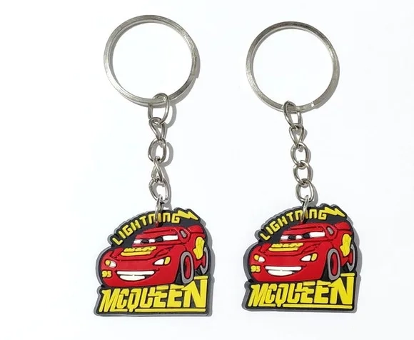 Chaveiro Relâmpago Mcqueen Emborrachado Pacote com 6 Unidade