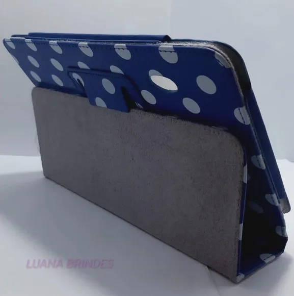 Capa Azul de Couro para Tablet - 1 unidade