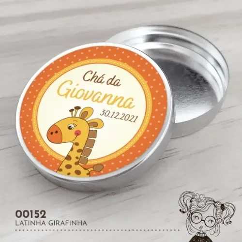 Latinha Adesivada Girafinha - 00152