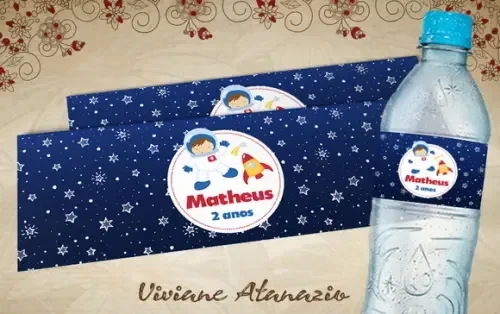 Rótulo Água Astronauta - 00409