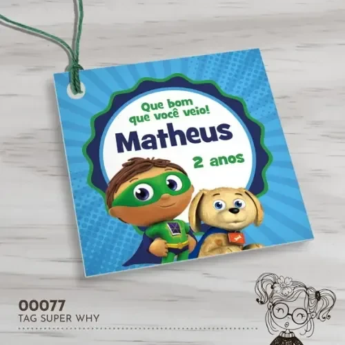 Tag Quadrada Super Why - 00077