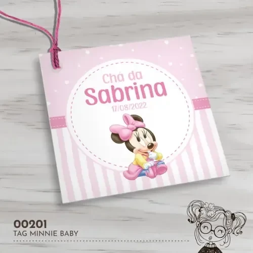 Tag Quadrada Minnie Baby - 00201