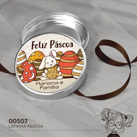 Latinha Adesivada Páscoa - 00507