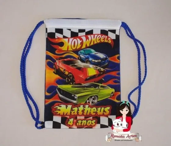 Mochila de Tecido Personalizada Hotweels