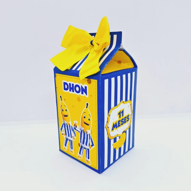 PEGUE E MONTE - Kit Festa Personalizado BANANA DE PIJAMAS  - Decoração de Festa - Caixinhas Personalizadas