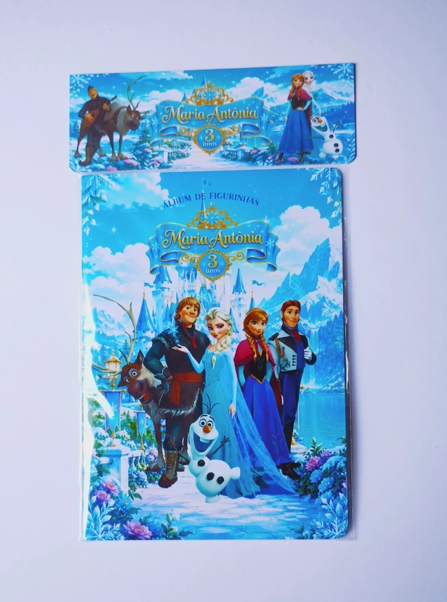 Frozen Elza Princesas Álbum de Figurinhas + Desenhos para Colorir + Atividades
