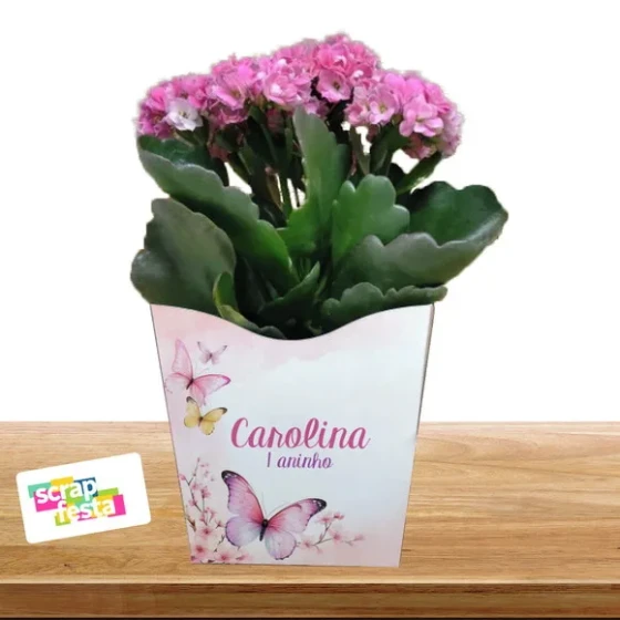 Cachepot Personalizado Jardim Encantado Aquarela Borboletas