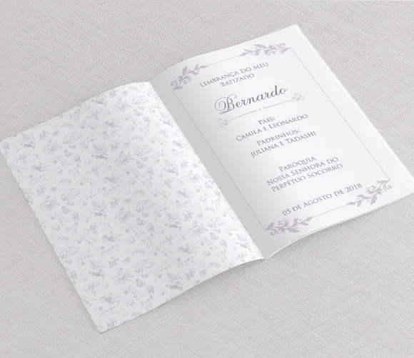 Livrinho De Orações Batizado Ou Eucaristia - Toile Prata