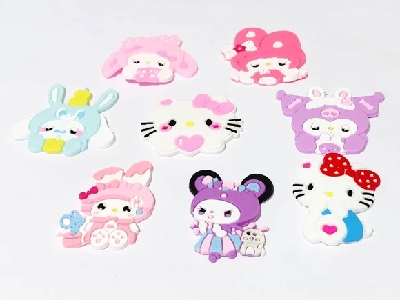 Aplique Turma Hello Kitty 5cm Pacote com 8 Unidades