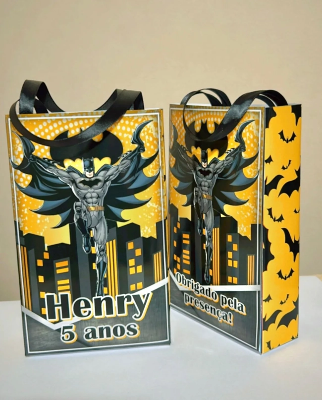 Sacolinhas Personalizada Batman Lembrancinhas Para Aniversário