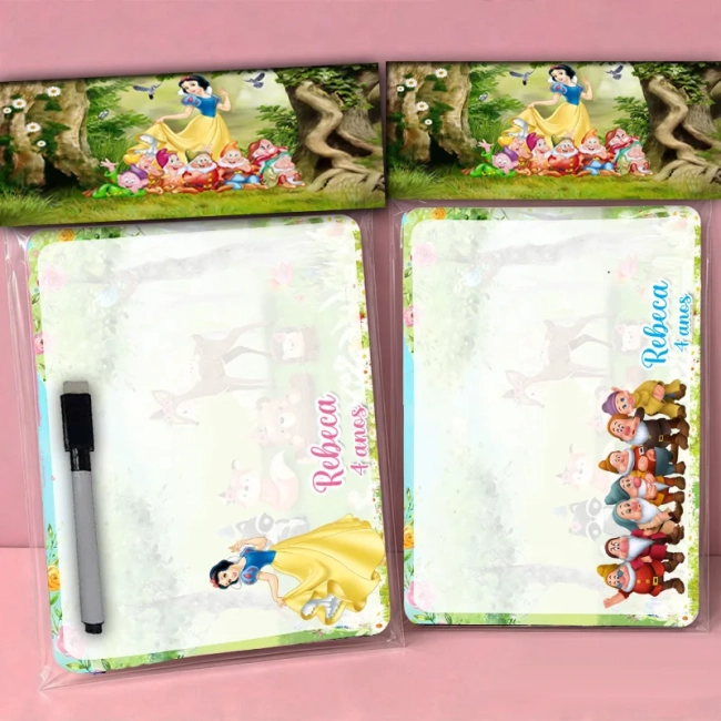 Lousa Magica Personalizada lembrancinhas Branca de Neve