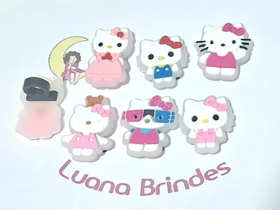 Ponteira P/lápis Hello Kitty Flourescente 6 Unidades