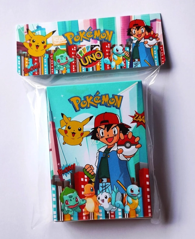 Pokémon Pikachu Jogo de Cartas Uno Lembrancinha de Aniversário
