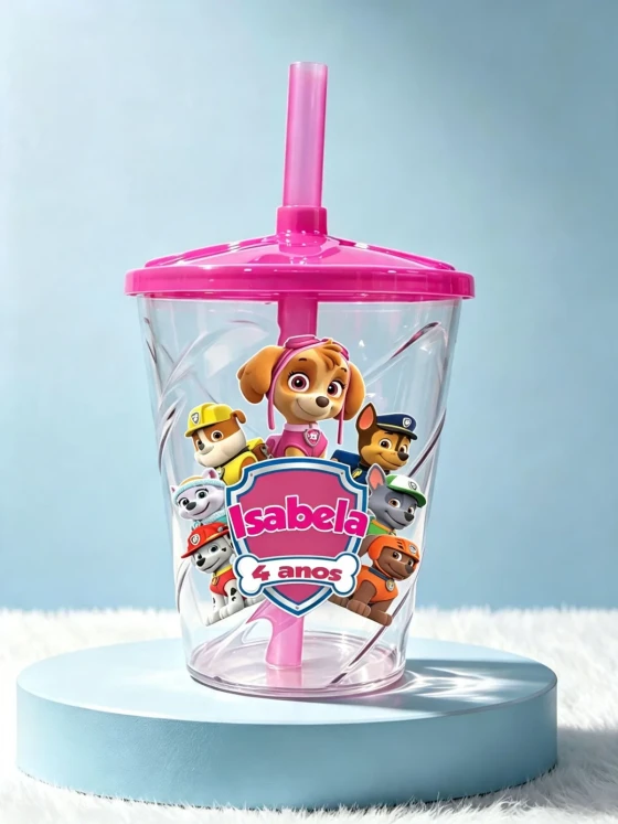 Copo Twister Personalizado da Patrulha Canina
