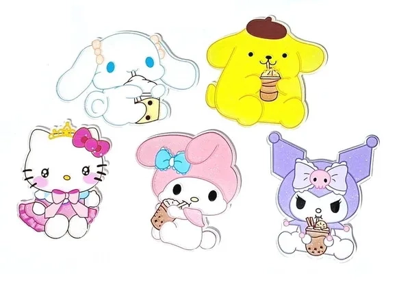 Aplique Turma da Hello Kitty Resina Pacote com 5 Unidades