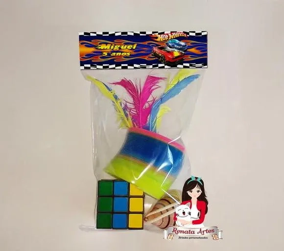 Kit Brinquedos Retrô Personalizado Tema Hot Wheels