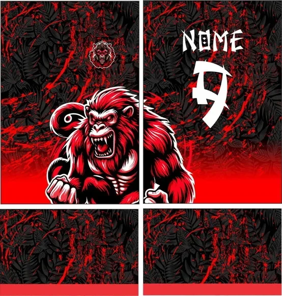 Arte Vetor Camisa Interclasse Gorila 306