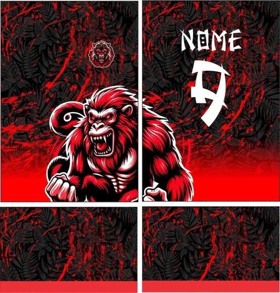 Arte Vetor Camisa Interclasse Gorila 306
