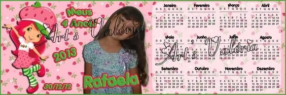 Calendário Marca Página c/ Ímã - 15x5cm