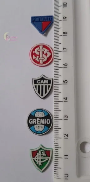 Apliques Mini Símbolos Times de Borracha - Pct C/40 Unid