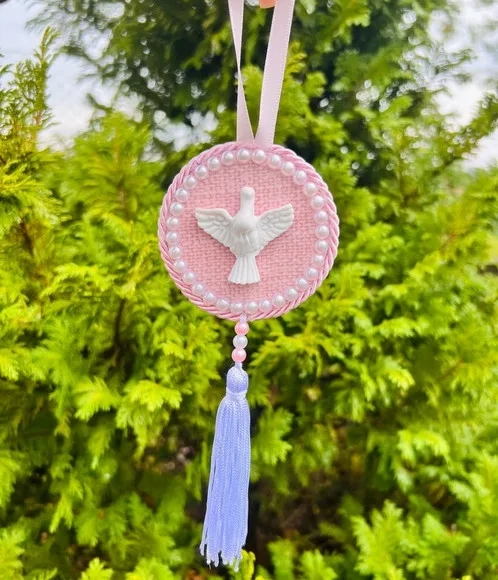 Lembrancinha Batizado Mandala Pingente Espirito Santo