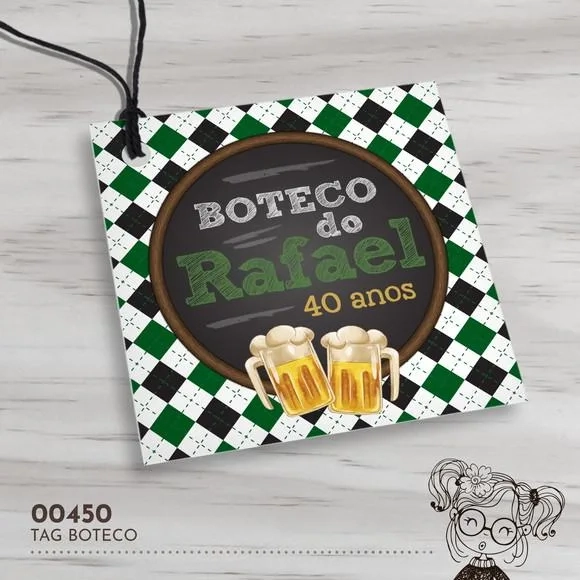 Tag Quadrada Boteco - 00450