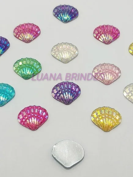 Chaton Concha Irisada - 18mm x 15mm - Pct C/20 Unid