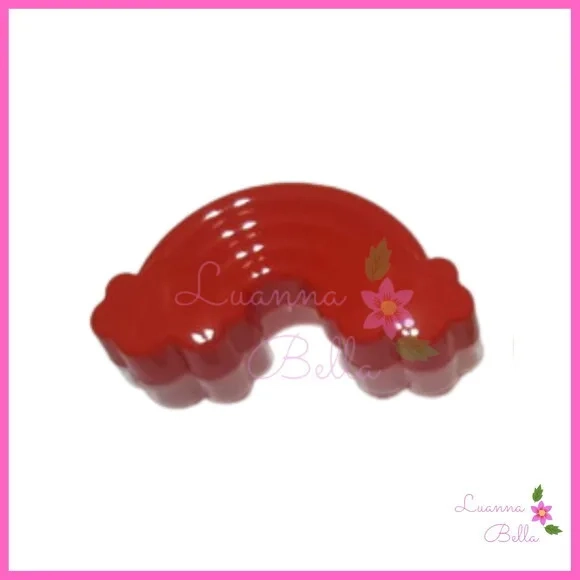 Baleiro Arco íris Vermelho de Acrílico - Pacote c/5 unidades