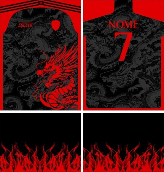 Arte Vetor Camisa Interclasse Dragão Mod-843