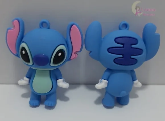 Pingente Lilo Stitch de Borracha - 5,3cm - Pct C/2 Unidades