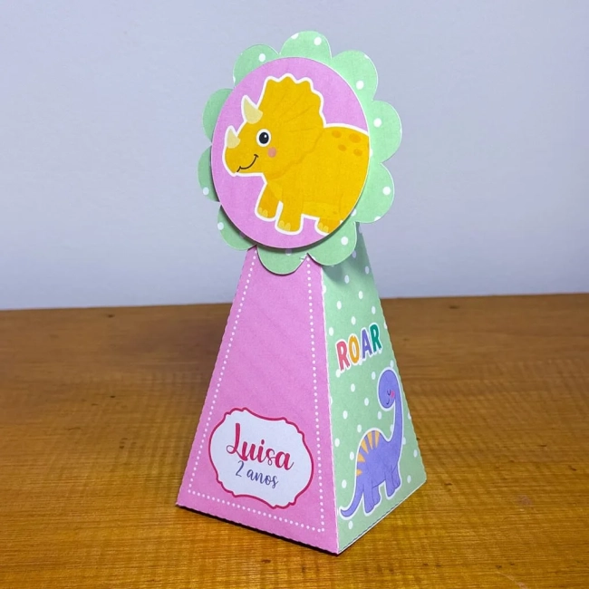PEGUE E MONTE - Kit Festa DINOSSAURO MENINA - Decoração de Festa | Lembrancinhas | Aniversário | Personalizados