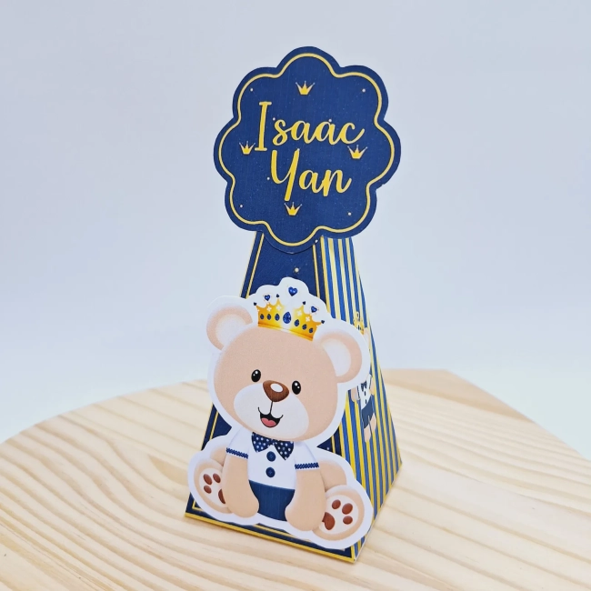 PEGUE E MONTE - Kit Festa URSINHO PRINCIPE - Decoração de Festa - Caixinhas Personalizadas