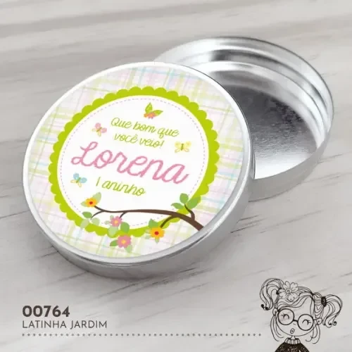 Latinha Adesivada Jardim - 00764