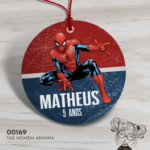 Tag Redonda Homem Aranha - 00169