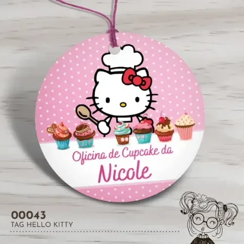 Tag Redonda Hello Kitty - 00043