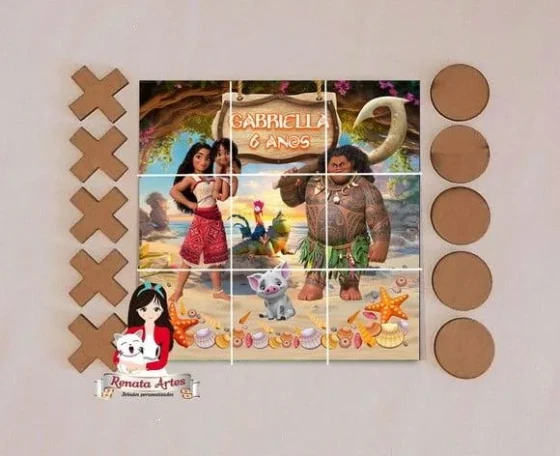 Jogo da Velha Personalizado Moana 2