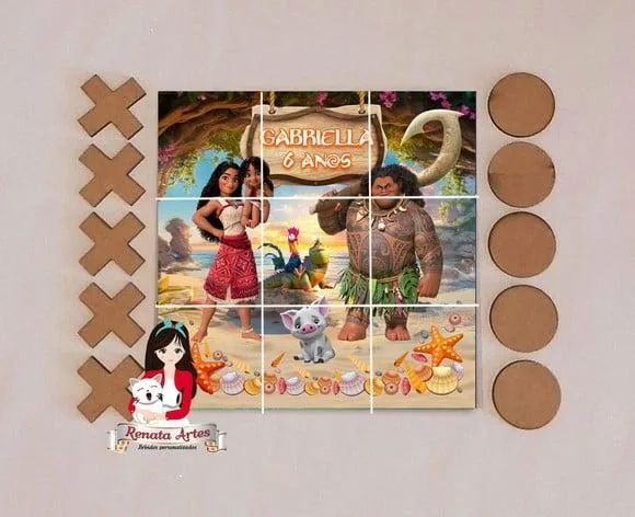 Jogo da Velha Personalizado Moana 2