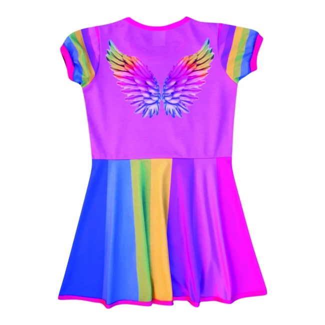 Vestido Infantil Fantasia Unicórnio Mágico Infantil Arco-Íris
