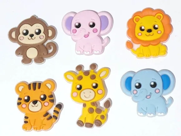 Aplique Safari Baby Emborrachado Pacote com 6 Unidades