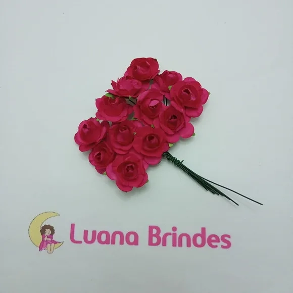 Buquês Flores de Papel Pink 2 Unidades com 12 Flores Cada
