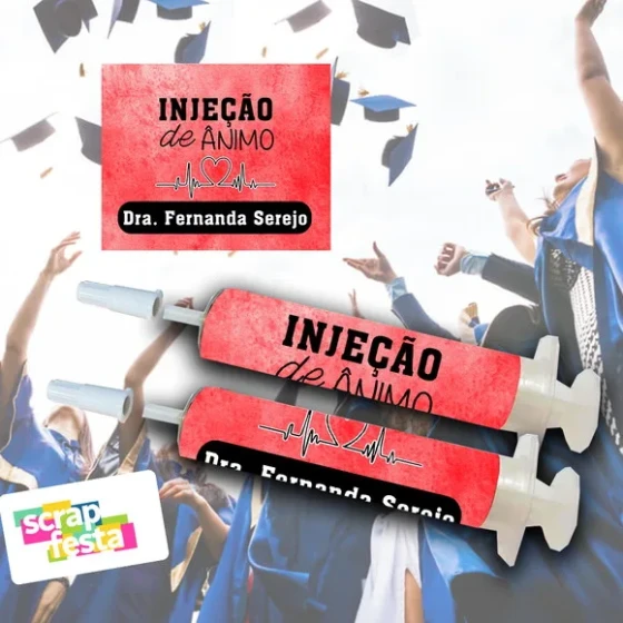 Seringa Personalizada Formatura Casamento Glicose com Tampa